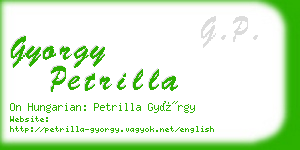 gyorgy petrilla business card